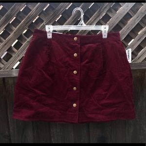 Corduroy mini skirt